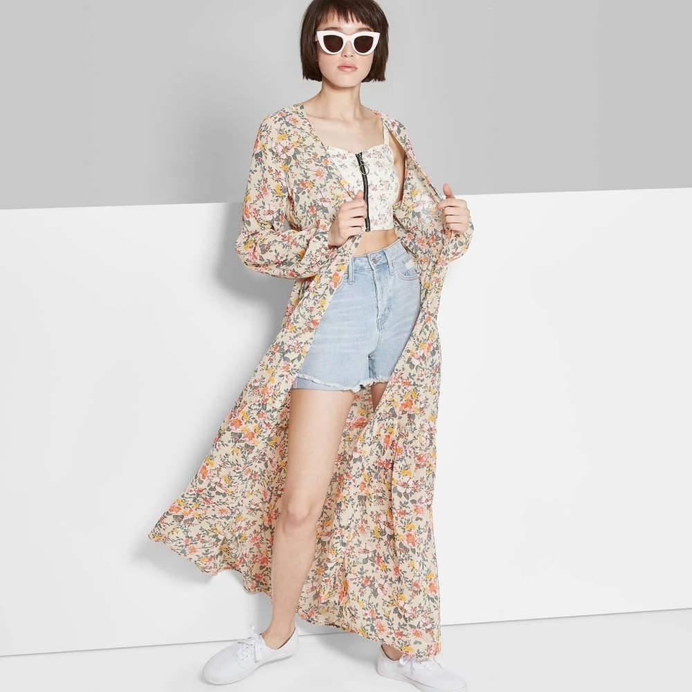 Wild fable boho kimono duster